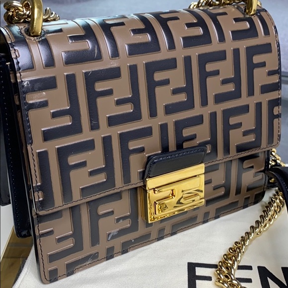 Fendi Kan U Monogram FF Leather Crossbody Bag - Picture 3 of 13